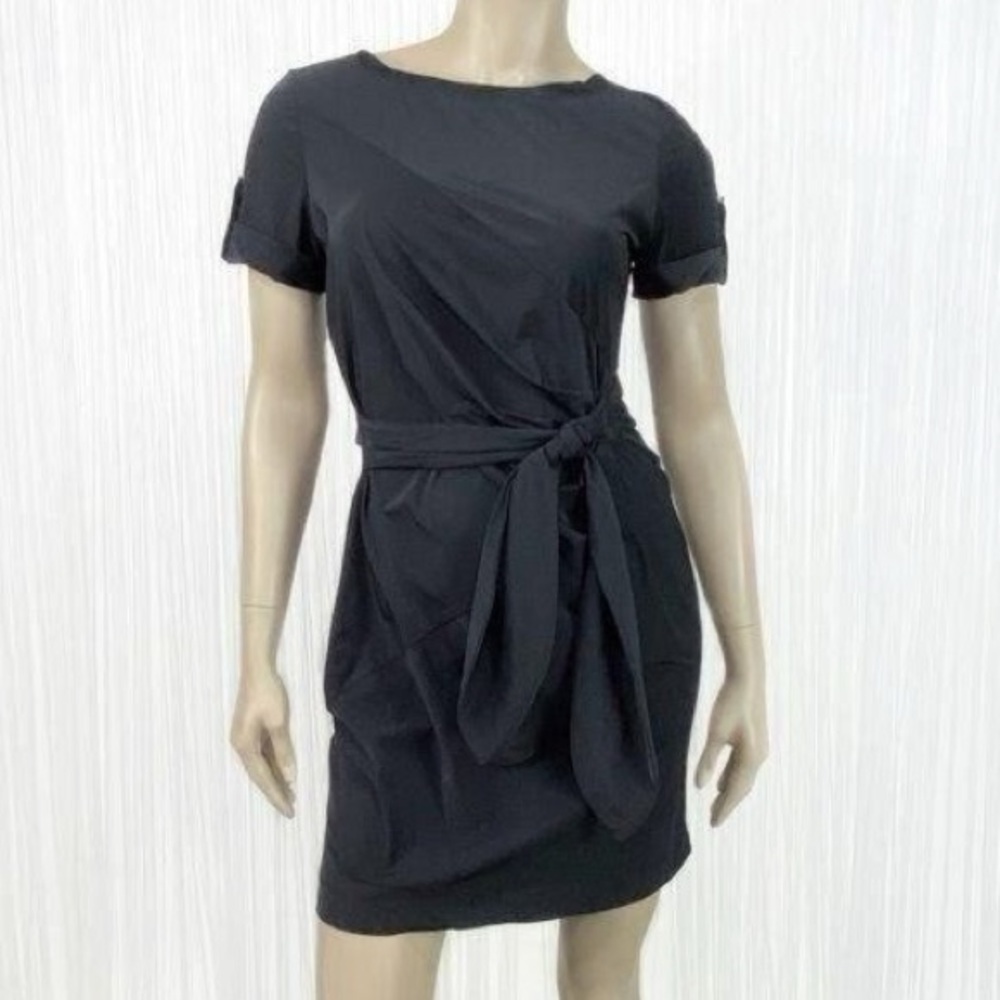 Diane Von Furstenberg Leron Short Sleeve Stretch Wrap Tie Dress - Size 4